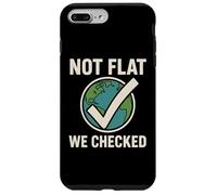 Not Flat We Checked - Divertente Astronomia del globo terrestre piatto Custodia per iPhone 7 Plus/8 Plus