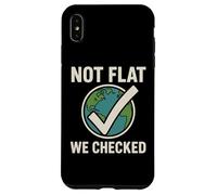 Not Flat We Checked - Divertente Astronomia del globo terrestre piatto Custodia per iPhone XS Max
