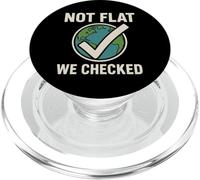 Not Flat We Checked - Divertente Astronomia del globo terrestre piatto PopSockets PopGrip per MagSafe