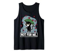 Not for Me Gatto Nero Anti-San Valentino per Gli Amanti dei Gatti Canotta