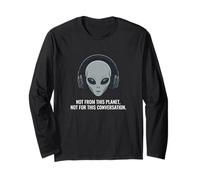 Not from This Planet Alien con Cuffie Maglia a Manica