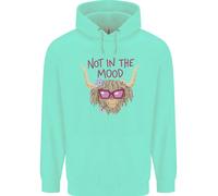 Not IN The Mood Divertente Highland Mucca Bambini Felpa con Cappuccio