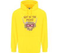 Not IN The Mood Divertente Highland Mucca Bambini Felpa con Cappuccio