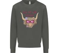 Not IN The Mood Divertente Highland Mucca Bambini Felpa Maglione
