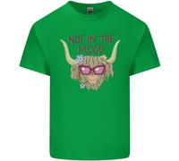 Not IN The Mood Divertente Highland Mucca T-Shirt Ragazzi Ragazze