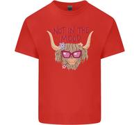 Not IN The Mood Divertente Highland Mucca Uomo Cotone T-Shirt