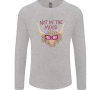 Not IN The Mood Divertente Highland Mucca Uomo Maniche