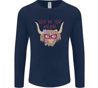 Not IN The Mood Divertente Highland Mucca Uomo Maniche