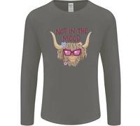 Not IN The Mood Divertente Highland Mucca Uomo Maniche