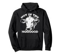 Not in The Mood T-Shirt Funny Cow Felpa con Cappuccio