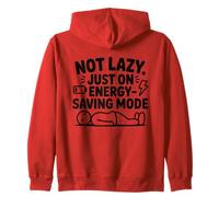 Not Lazy Just On Energy Saving Mode Divertente Citazione Sarcastica Felpa con Cappuccio