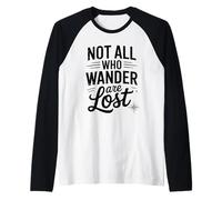 Not Lost Explorer - Camicia da Viaggio, Escursionismo, Campeggio, Wanderlust Maglia con Maniche Raglan