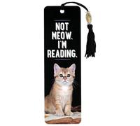 Not Meow. I'm Reading. Beaded Bookmark