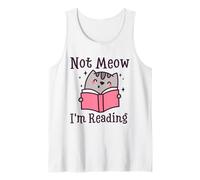Not Meow I'm Reading Cat & Book Cat Lover and Love Reading Canotta