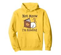 Not Meow I'm Reading Cat & Book Cat Lover and Love Reading Felpa con Cappuccio