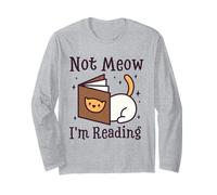 Not Meow I'm Reading Cat & Book Cat Lover and Love Reading Maglia a Manica