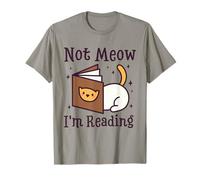 Not Meow I'm Reading Cat & Book Cat Lover and Love Reading Maglietta