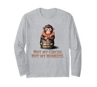 Not My Circus Not My Monkeys - Scimmietta Divertente a Forma di Animale Maglia a Manica