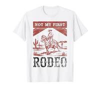 Not My First Rodeo, Vintage Bronc Equitazione Cowboy Bianco Maglietta