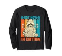 Not Now I'm Knitting Graphic Novelty Maglia a Manica