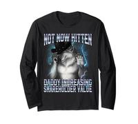 Not Now Kitten Daddy Aumenta Il Valore degli azionisti Alpha Wolf Maglia a Manica