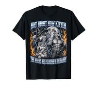 Not Now Kitten Walls Closing On Daddy Funny Alpha Wolf Meme Maglietta