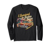 Not Old I SURVIVED THE SIXTIES TWICE 60° 70° compleanno Maglia a Manica