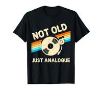 Not Old Just Analog Fathers Day Retro Vinyl Music Record Maglietta