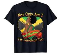 Not Only Am I A Princess I'm Jamaican Too Afro Girl Jamaica T-Shirt S-4XL
