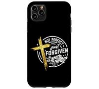 Not Perfect Just Forgiven Croce Flower Custodia per iPhone 11 Pro Max