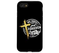 Not Perfect Just Forgiven Croce Flower Custodia per iPhone SE (2020) / 7/8