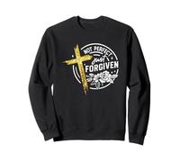 Not Perfect Just Forgiven Croce Flower Felpa