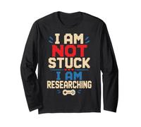 Not Stuck Researching Gamer Humor Funny Gaming Maglia a Manica