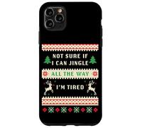 Not Sure if I Can Jingle All The Way, Tired - Christmas Ugly Custodia per iPhone 11 Pro Max