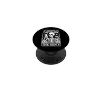 Not Today Capitalism Gen Y Skeleton Coffee Vintage PopSockets PopGrip Adesivo