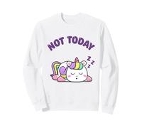 Not Today - Completo da Notte Ufficiale Kawaii con Unicorno Felpa
