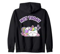 Not Today - Completo da Notte Ufficiale Kawaii con Unicorno Felpa con Cappuccio