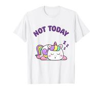 Not Today - Completo da Notte Ufficiale Kawaii con Unicorno Maglietta