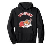 Not Today - Completo da Notte Ufficiale per Dormire, Motivo: Gatto Kawaii Felpa con Cappuccio
