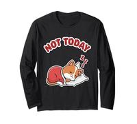 Not Today - Completo da Notte Ufficiale per Dormire, Motivo: Gatto Kawaii Maglia a Manica