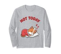 Not Today - Completo da Notte Ufficiale per Dormire, Motivo: Gatto Kawaii Maglia a Manica