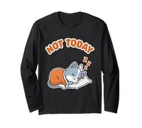 Not Today - Completo da Notte Ufficiale per Dormire, Motivo: Gatto Kawaii Maglia a Manica