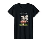 Not Today Funny Opossum Fairy Wine Funghi Citazione Maglietta