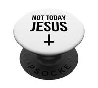 Not Today Gesù - Divertente Croce Sottosopra Satana PopSockets PopGrip Adesivo