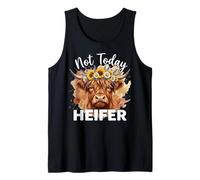 Not Today Heifer Hay Girl Cattle Cow Lover Canotta