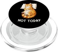 Not Today Lazy Sleeping Orange Cat Meme Funny Morning Mood PopSockets PopGrip per MagSafe