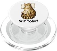 Not Today Lazy Sleeping Tabby Cat Meme Funny Morning Mood PopSockets PopGrip per MagSafe