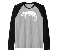 Not Today Pigro Sleepy Nope Amanti Gatto Gattino Divertente Carino Divertimento Maglia con Maniche Raglan