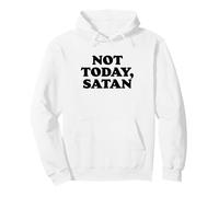 Not Today Satan Funny Retro Minimalist Sarcasm Felpa con Cappuccio