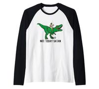 Not Today Satan Jesus Dino Maglia con Maniche Raglan